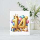 Golden 14th Birthday (Standing Front)