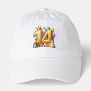 Golden 14th Birthday Hat