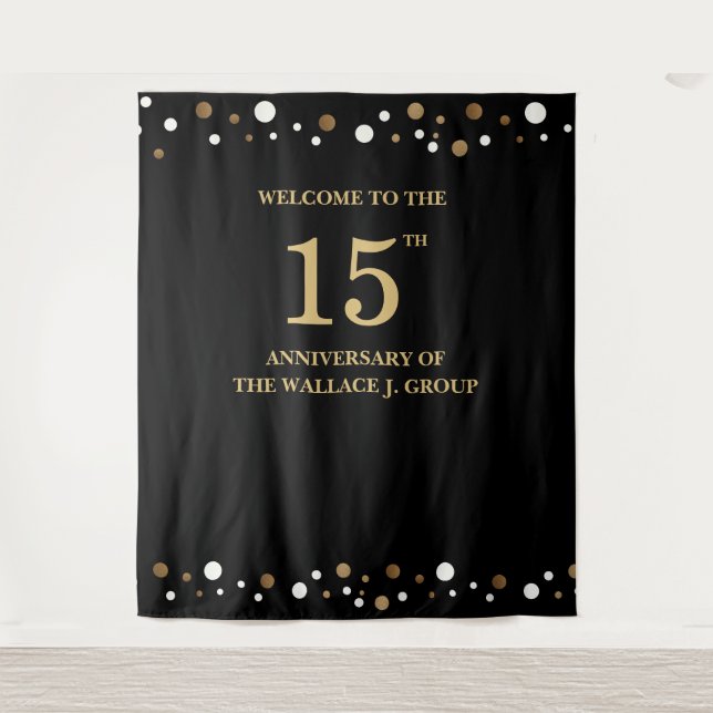 Golden 15 Anniversary Corporate  Photo backdrop (Front)