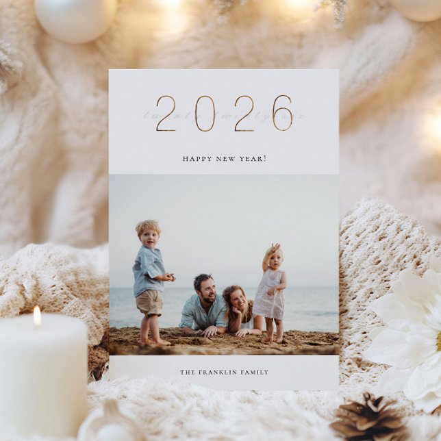 Golden 2026 New Year's Photo Card (Creator Uploaded)