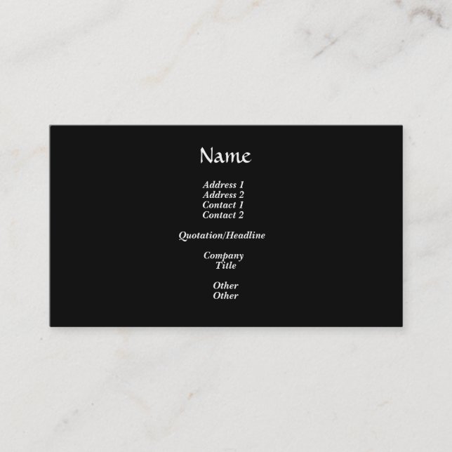 Golden "3-D" Alpha and Omega Symbol Business Card (Front)