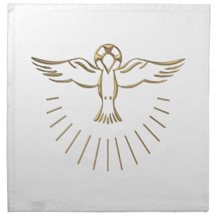 Golden "3-D" Ascent of The Holy Spirit Napkin