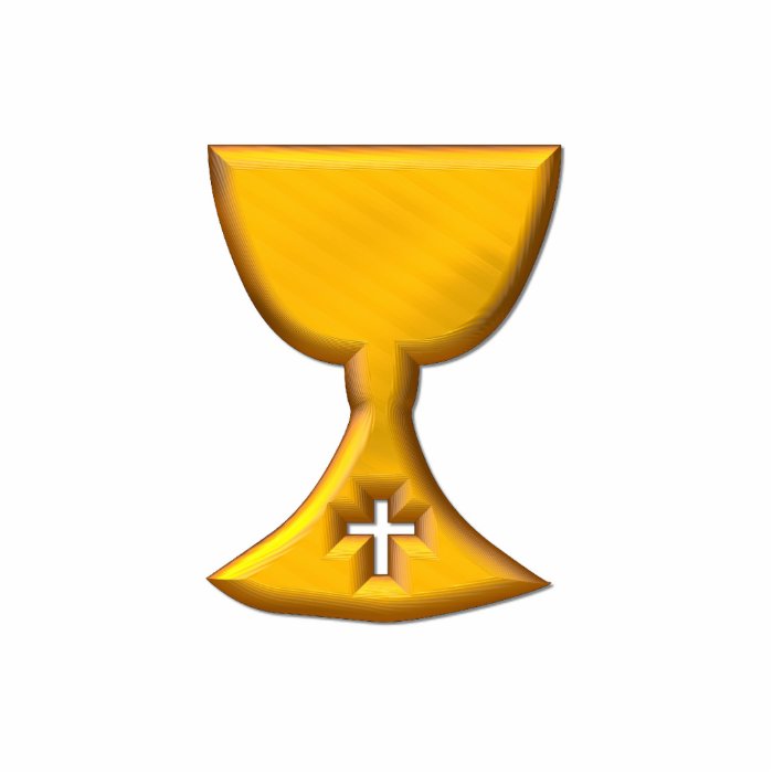 Golden "3 D" Chalice Cut Out