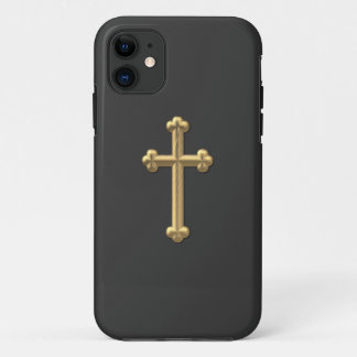 Golden "3-D" Cross 2 iPhone 11 Case