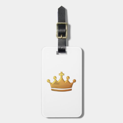 Golden 3_D Crown Luggage Tag