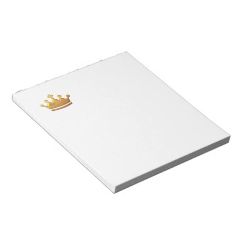 Golden 3_D Crown Notepad