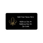 Golden &quot;3-D&quot; Fleur-de-lis Label
