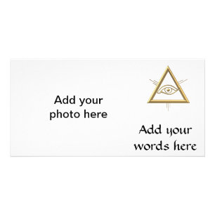 Golden "3-D" God's Eye Symbol Card