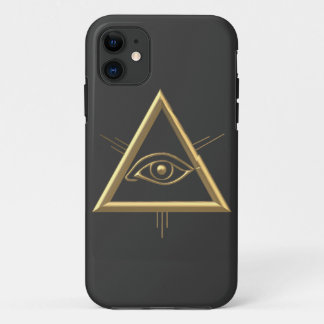 Golden "3-D" God's Eye Symbol iPhone 11 Case