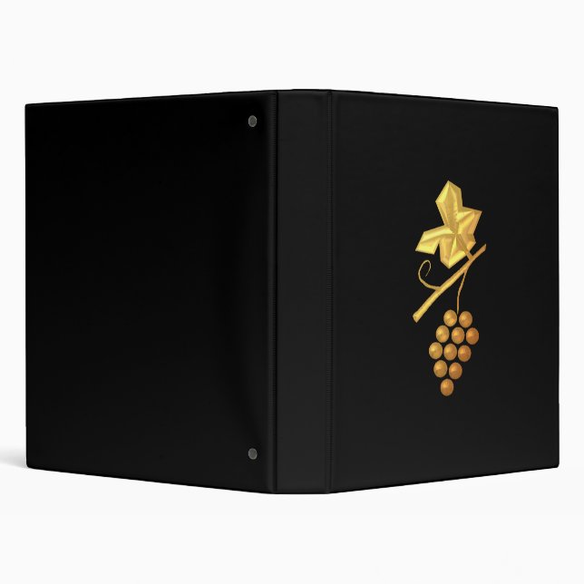 Golden "3-D" Grapes Binder (Background)