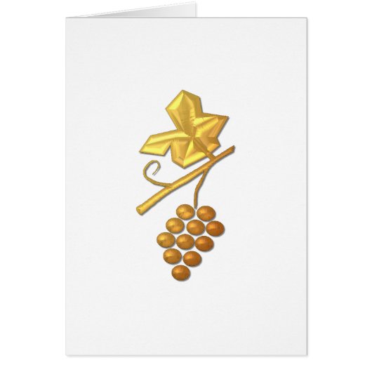 Golden "3-D" Grapes Cards (Front)