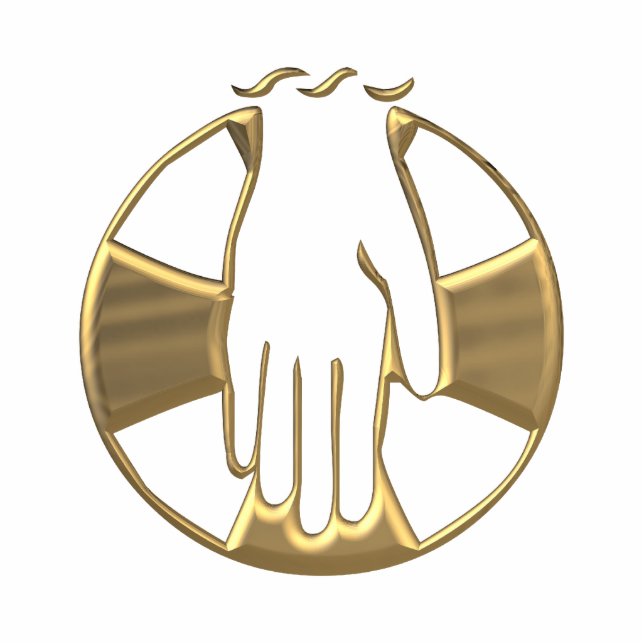 Golden "3-D" Hand of God 1 Statuette (Front)