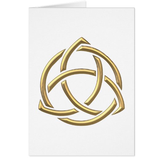 Golden "3-D" Holy Trinity Symbol 2 Cards (Front)