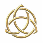 Golden "3-D" Holy Trinity Symbol 2 Cutout<br><div class="desc">Feel free to add your own words/pictures/background color via Zazzle's great customization tools.</div>