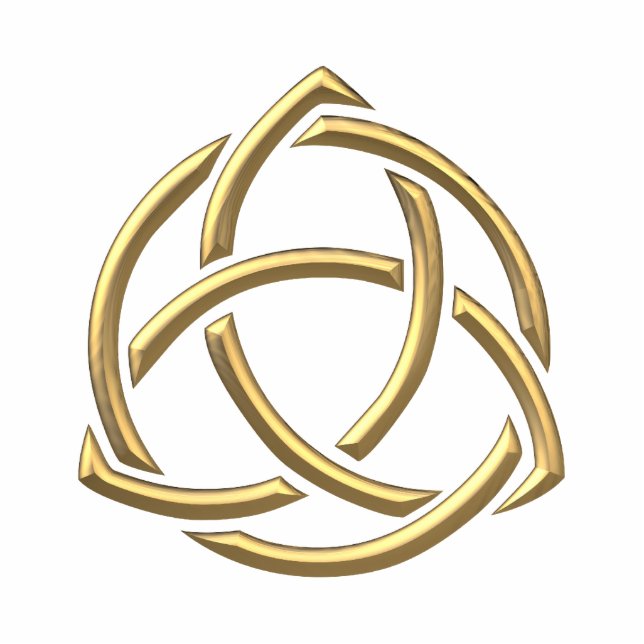 Golden "3-D" Holy Trinity Symbol 2 Cutout (Front)