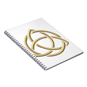 Golden "3-D" Holy Trinity Symbol 2 Notebook
