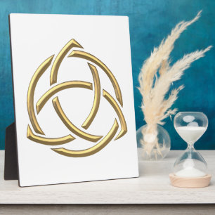 Golden "3-D" Holy Trinity Symbol 2 Plaque