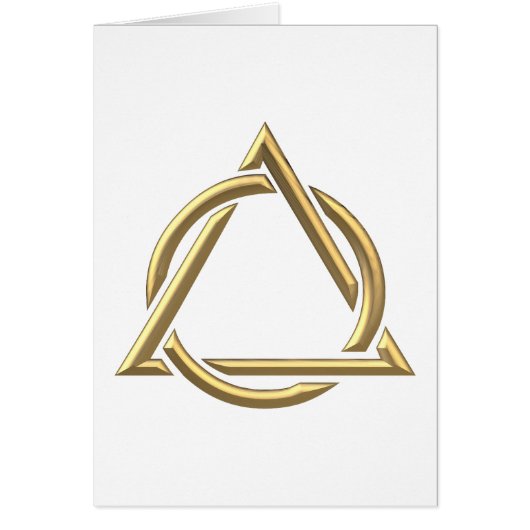 Golden "3-D" Holy Trinity Symbol Cards (Front)
