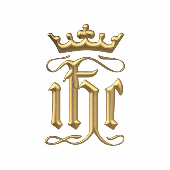 Golden "3-D" IHC with Crown Cutout (Front)