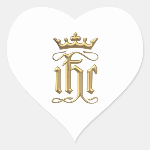 Golden 3_D IHC with Crown Heart Sticker