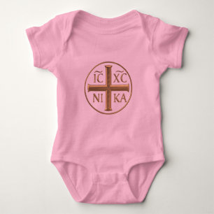 Golden "3-D" Jesus Christ: Conquers Baby Bodysuit