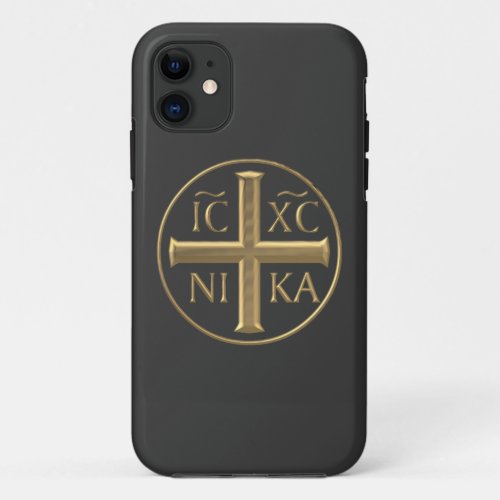 Golden 3_D Jesus Christ Conquers iPhone 11 Case