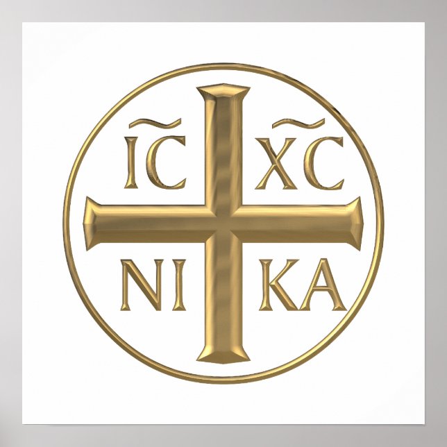 Golden "3-D" Jesus Christ: Conquers Poster (Front)