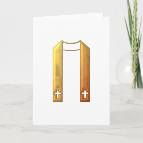 Golden 3_D Liturgical Stole Card