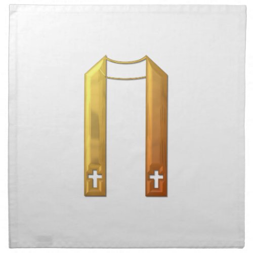 Golden 3_D Liturgical Stole Cloth Napkin