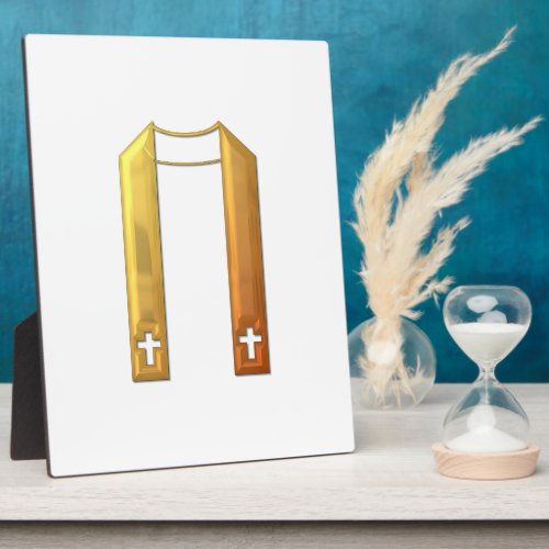 Golden 3_D Liturgical Stole Plaque