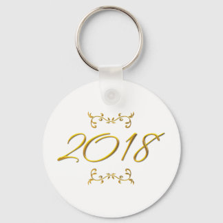Golden 3-D Look 2018 Keychain