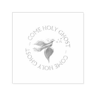 Golden 3-D Look Come Holy Ghost - Holy Spirit Self-inking Stamp