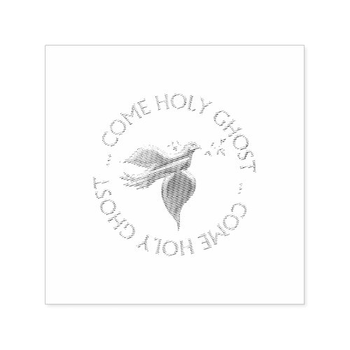 Golden  3_D Look Come Holy Ghost _ Holy Spirit Self_inking Stamp