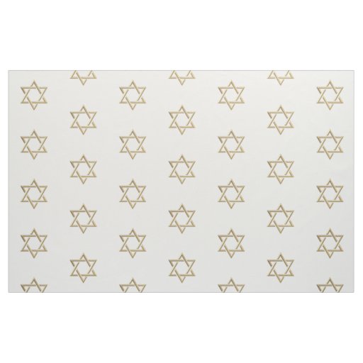 Golden 3-D look Star of David Fabric