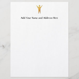 Golden "3-D" Priest/Minister Letterhead