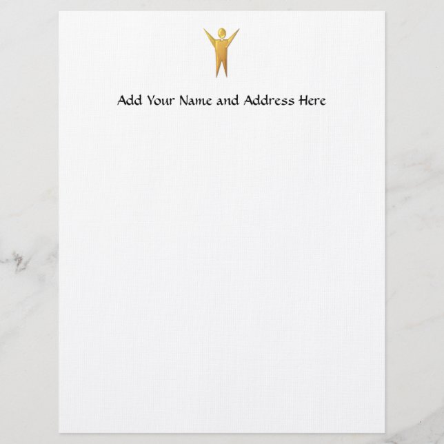 Golden "3-D" Priest/Minister Letterhead (Front)