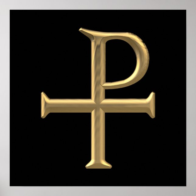 Golden "3-D" Tau-Rho Poster (Front)