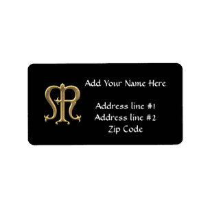 Golden "3-D" Virgin Mary Symbol Label