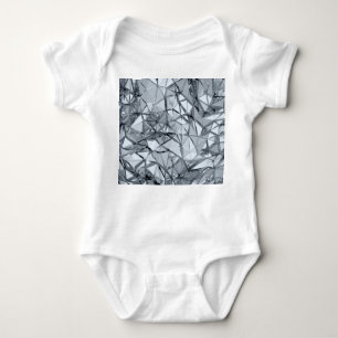 Golden 3D Metal: Geometric Background Baby Bodysuit