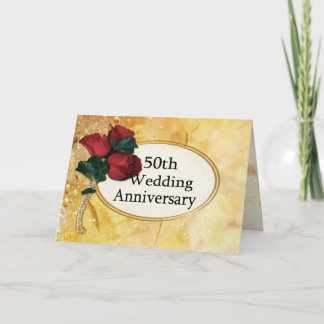 Golden 50 Anniversary Card