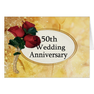 Golden 50 Anniversary Card
