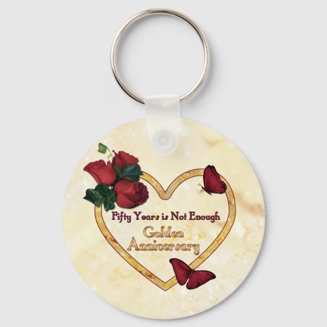 Golden 50 Anniversary Keychain (Front)