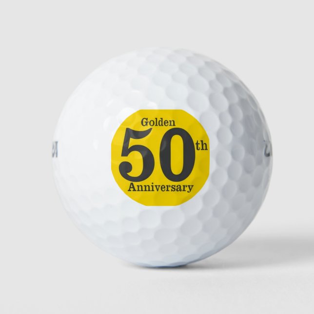 Golden 50th Anniversary Golf Ball (Front)