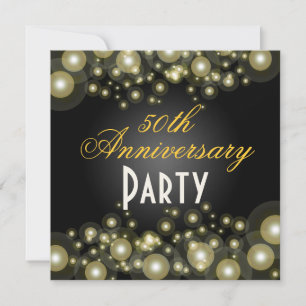Golden, 50th Anniversary Invitations