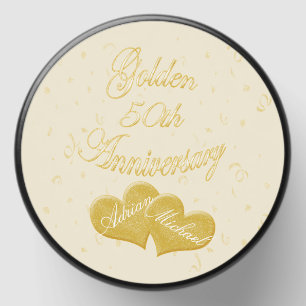 Golden 50th Anniversary Milestone Customized Mini Candle Favors