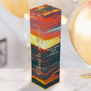 Golden 50th Anniversary Sunset 1490 Wine Box