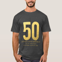 Golden 50th Wedding Anniversary Personalized Party