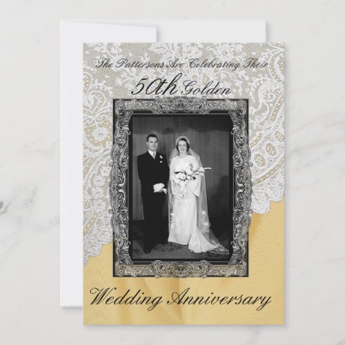 Golden 50th Wedding Anniversary Photo