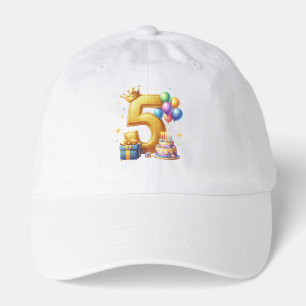 Golden 5th Birthday Hat