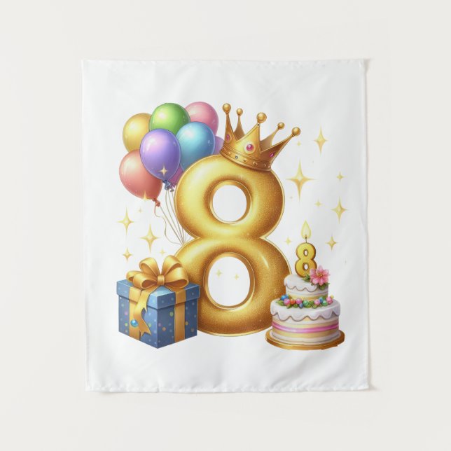 Golden 8th Birthday Tapestry (Front)